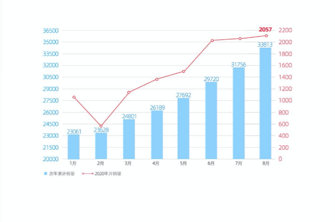 Screenshot of WM Motor's sales in August.