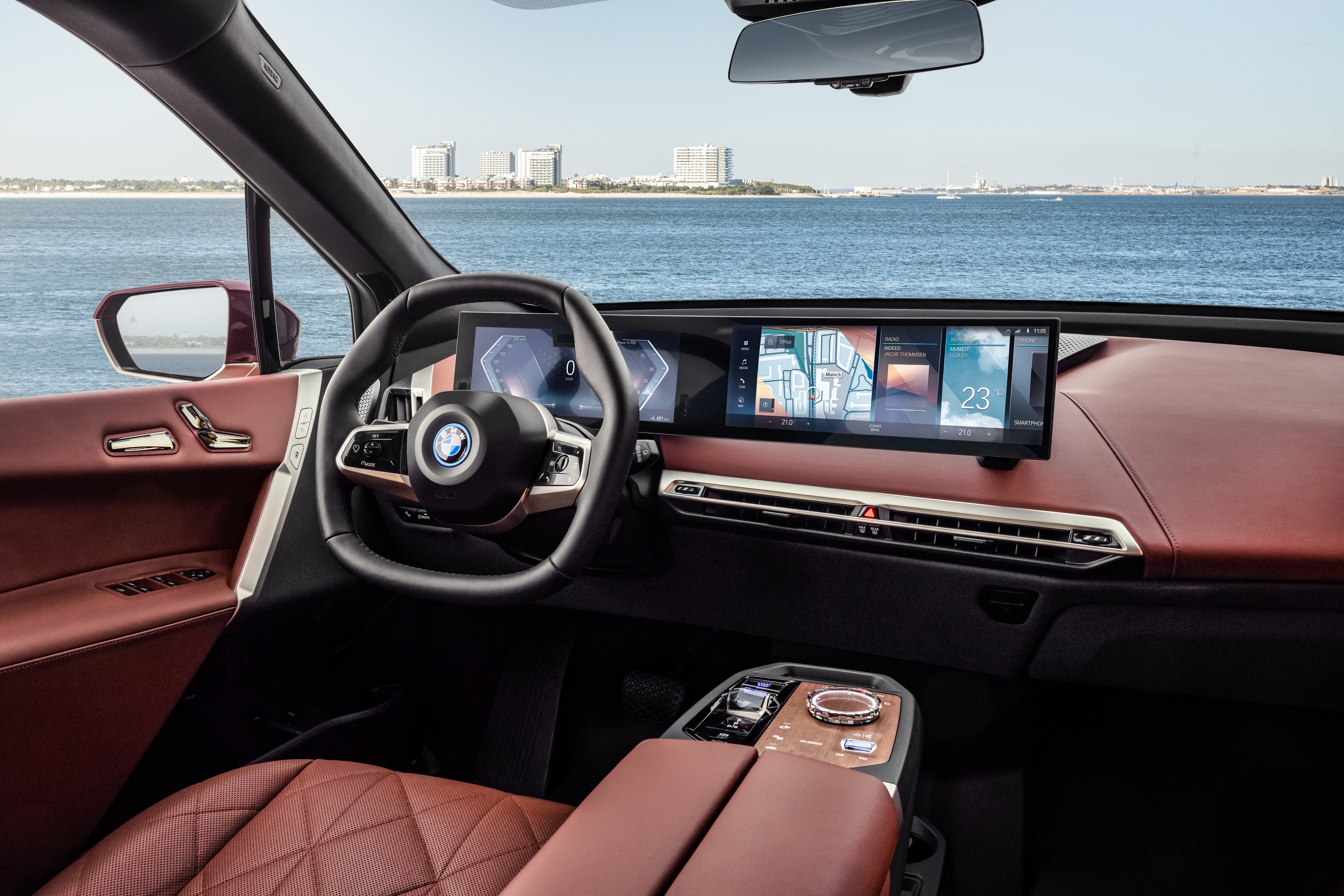 BMW iX Electric SUV Prototype Display Dashboard