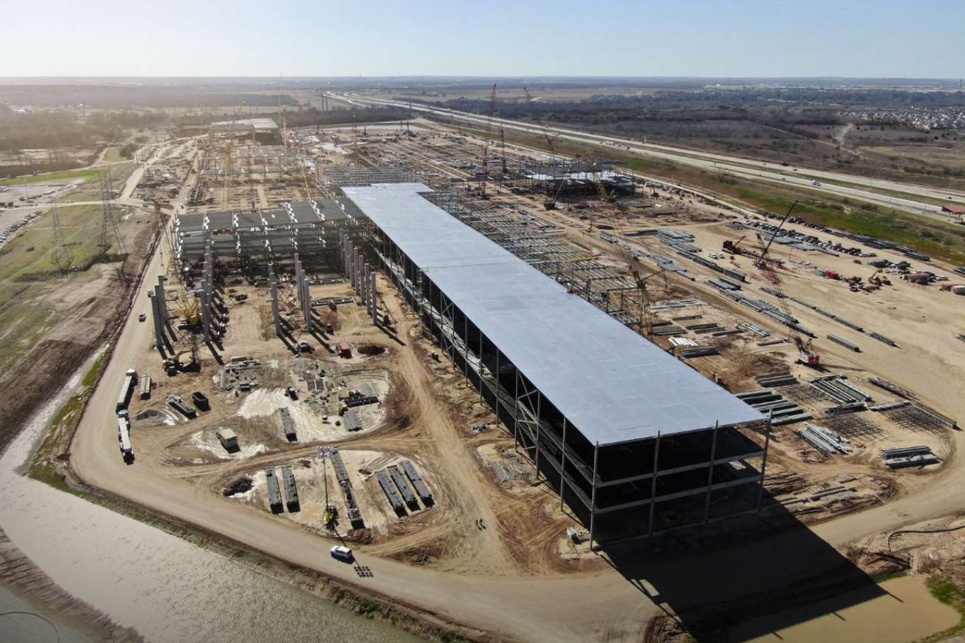 Texas Gigafactory, Model Y production facility half a year ago