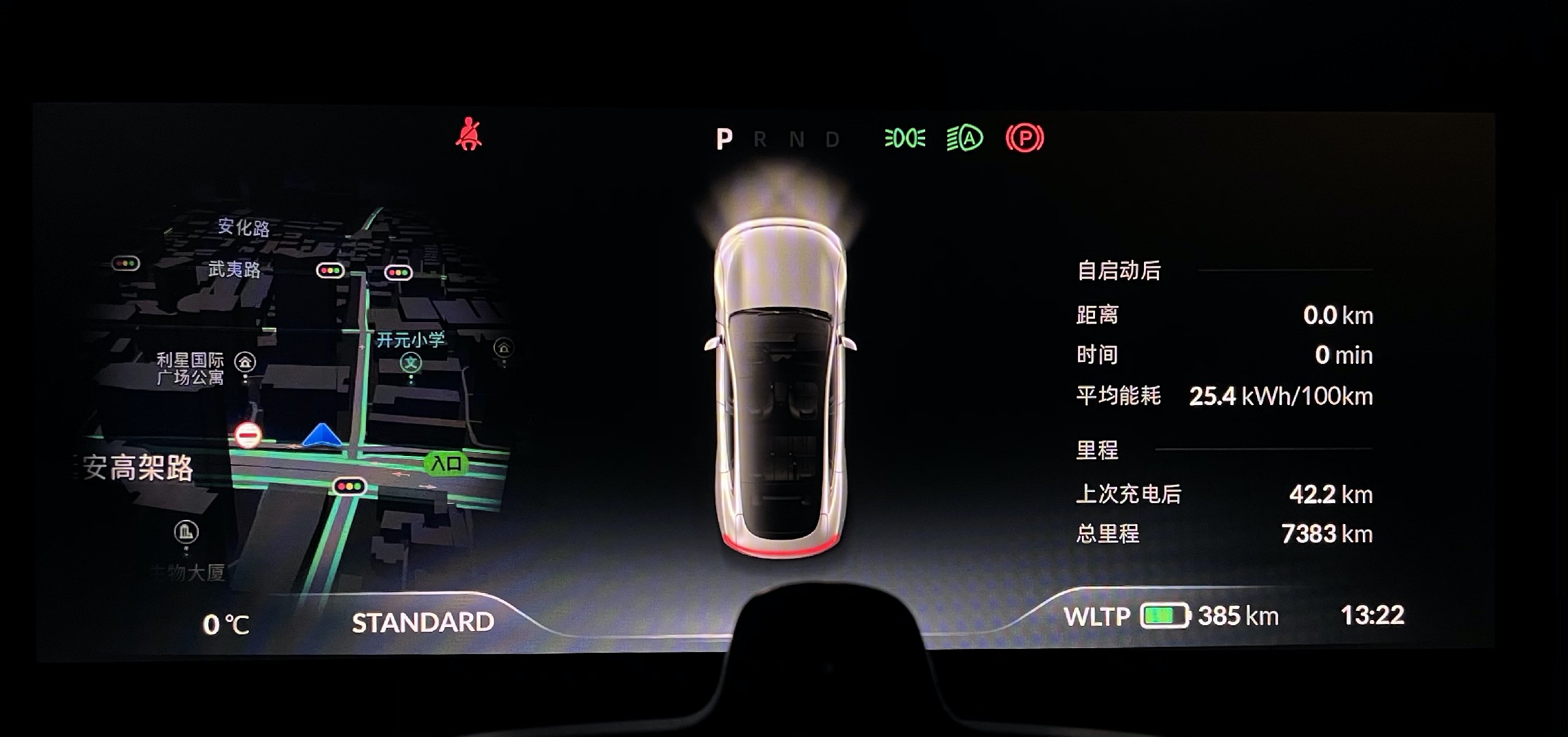 XPeng P7 instrument screen