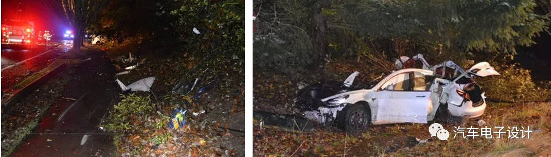 Model 3 Accident Scene