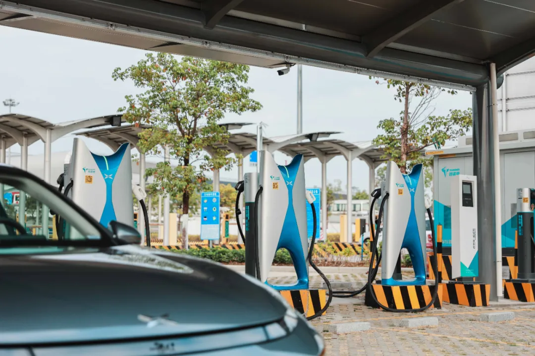 XPeng's supercharging station at Guangzhou Baiyun Airport