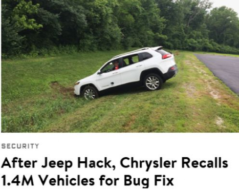 Jeep attacked by hackers, photo from the internet