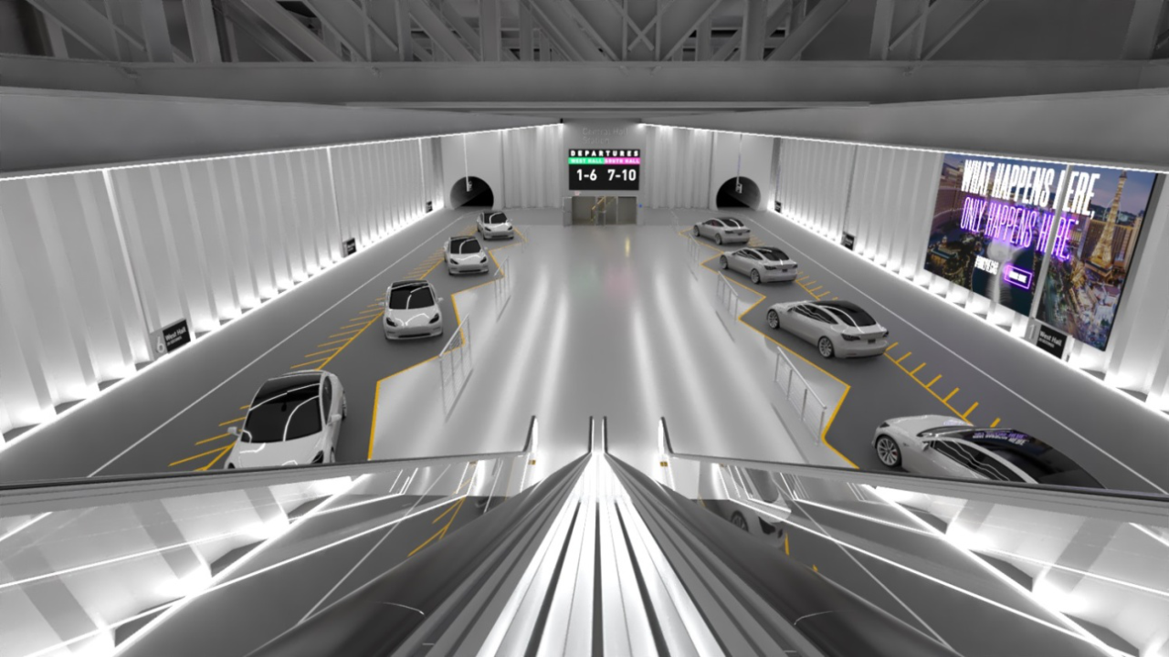 Tesla autonomous vehicle tunnel design