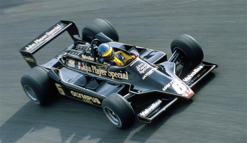 In 1978, the black and gold Lotus 79 sponsored by tobacco brand JSP was the most eye-catching on the track. 