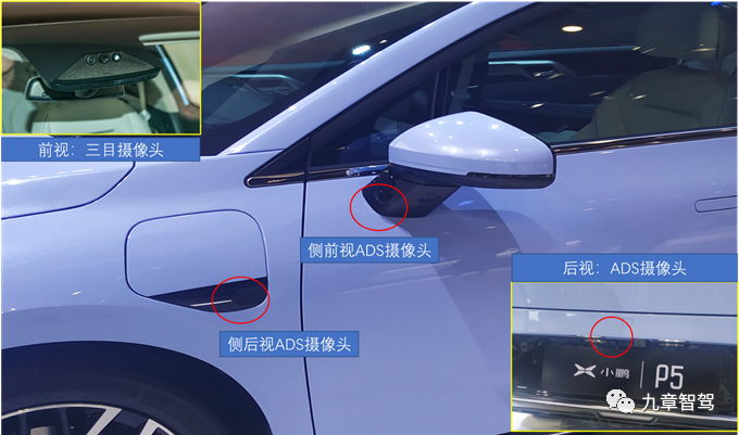 XPeng P5 - ADS camera layout diagram