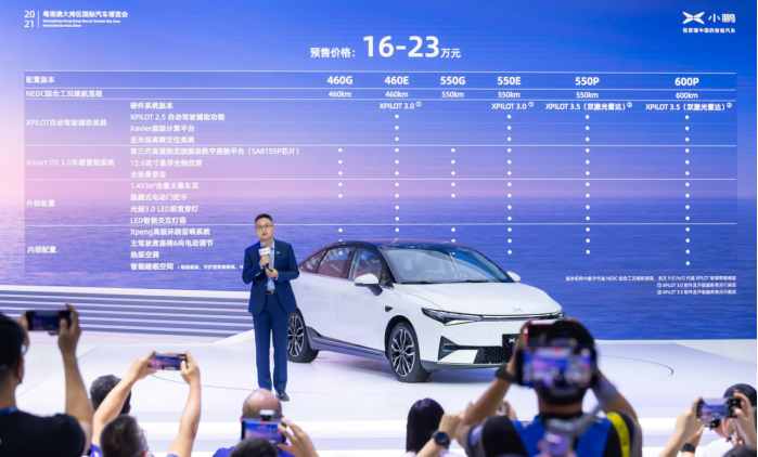 XPeng Motors Co-Founder and CEO He XPeng publicly announced the pre-sale price of XPeng P5