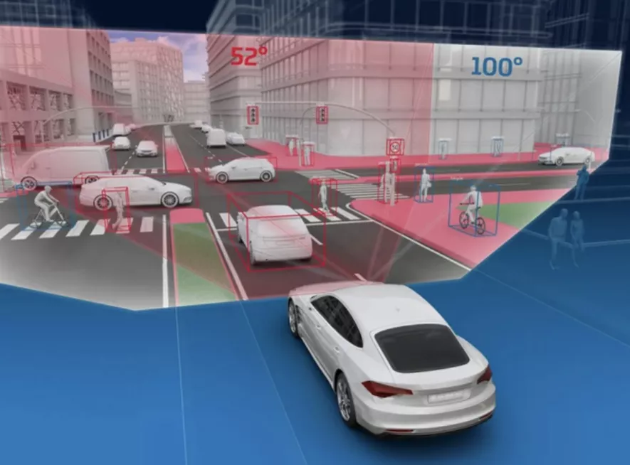 Combining Medium-Range Radar with ZF's S-Cam4.8 Camera Helps Detect Pedestrians and Cyclists Earlier