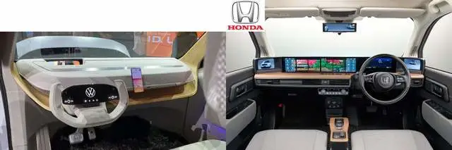 Figure 2 Comparison of the exterior and interior between Volkswagen ID Life and Honda-e