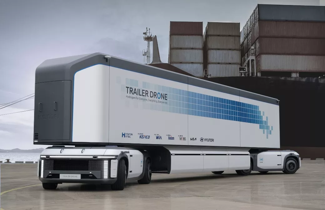 Hyundai Motor Group's Trailer Drone with Hydrogen Fuel Cell System