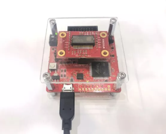 Onsite exhibit: six-axis inertial sensor module.