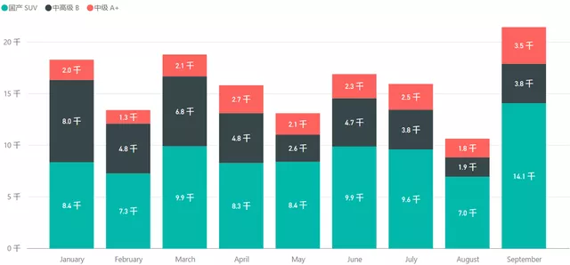 Figure 4 Tesla occupies a considerable proportion in the SUV and mid-to-high-end increments