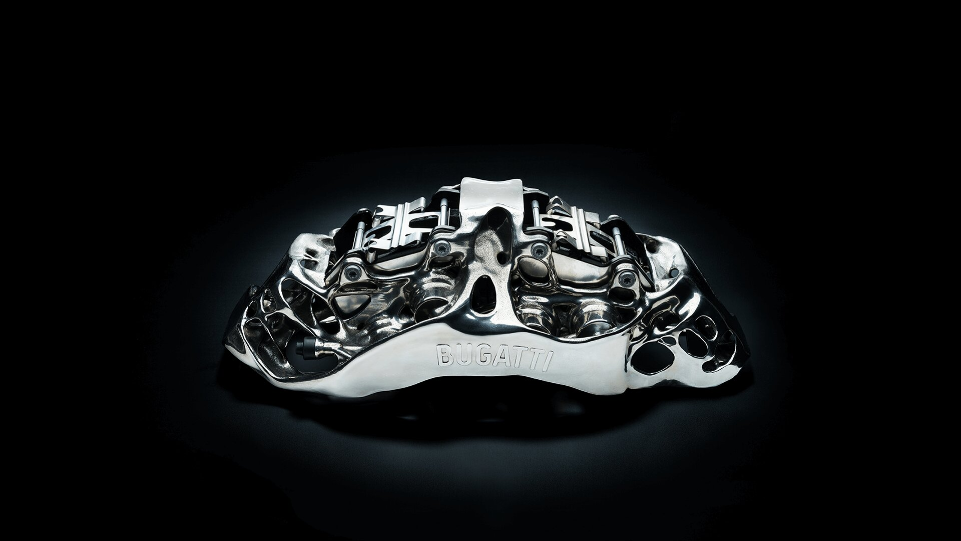 Bugatti Chiron's titanium 3D printed monobloc caliper