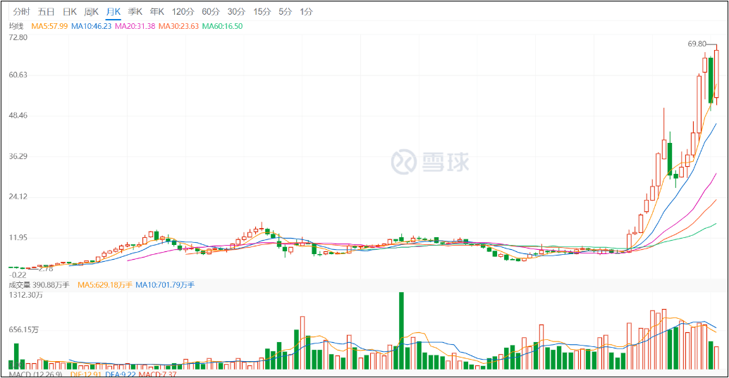 Great Wall Motors A-Share Monthly K-Line