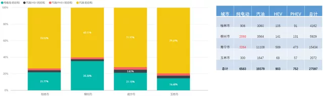 Figure 5 Penetration of New Energy Vehicles in Guangxi (Based on Filter Criteria: City Sales Volume > 2000 units)” /></p>
<p>(4) Hainan</p>
<p>The situation in Hainan is even simpler, mainly focused on Haikou and Sanya, promoting the sales of pure electric vehicles, and rapidly increasing the penetration rate of new energy vehicles across the province.</p>
<p><img decoding=