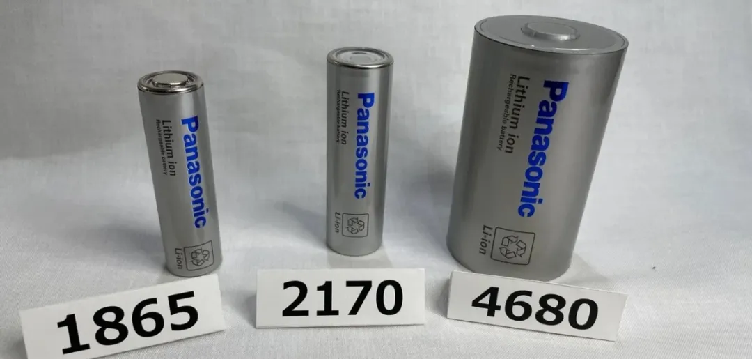 Figure 1 Iteration of Panasonic from 1865, 2170, and 4680