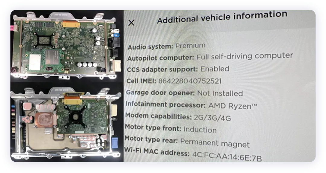 ▲Figure 3. Tesla's Third Generation Platform Entertainment Control System to Be Imported