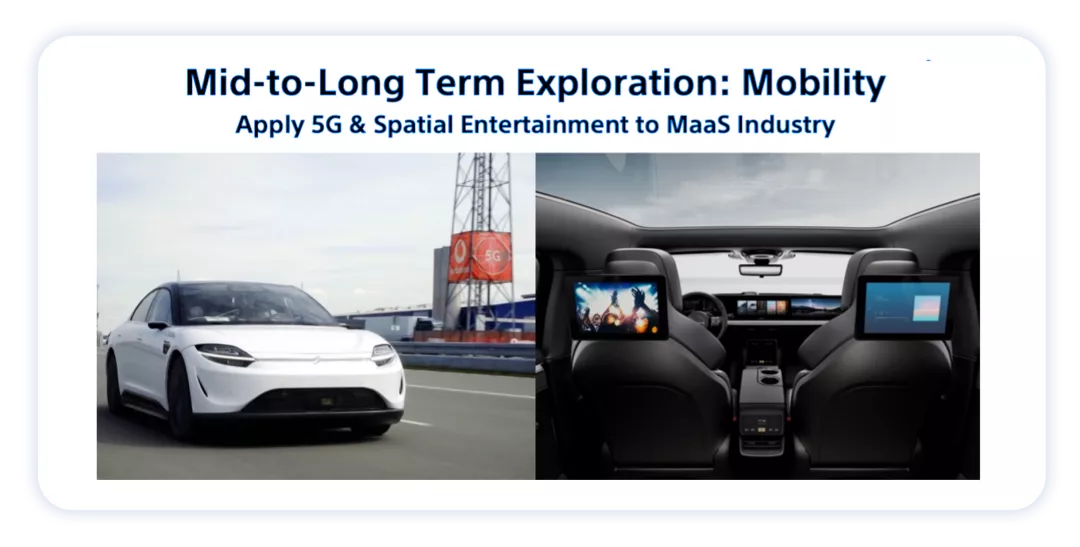 ▲Figure 4. Sony's concept car belongs to a small department