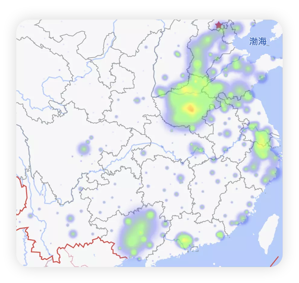 ▲Figure 8. Distribution of Wuling's insurance coverage in December (a shows the panoramic view, b shows the close-up view)