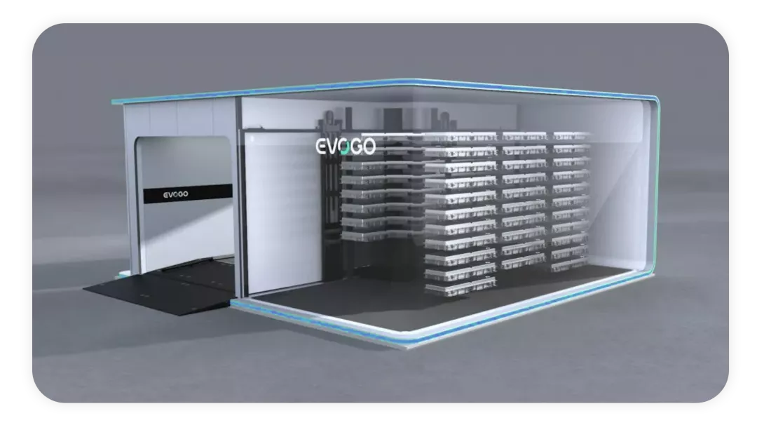 ▲Fig. 6. EVOGO battery-swapping station design