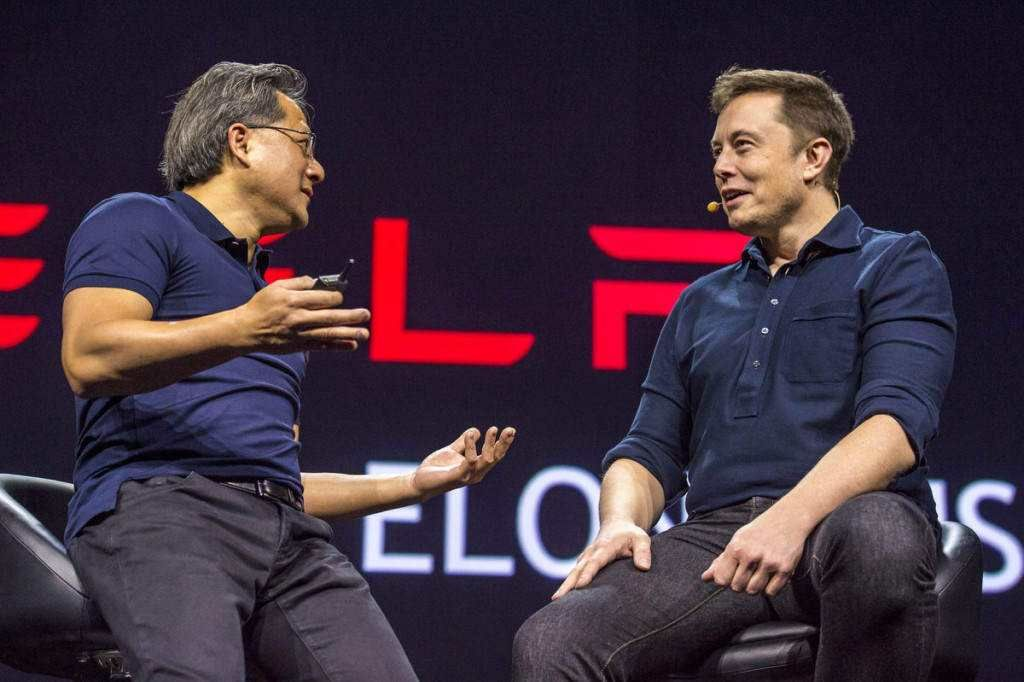 Nvidia CEO Jensen Huang and Tesla CEO Elon Musk