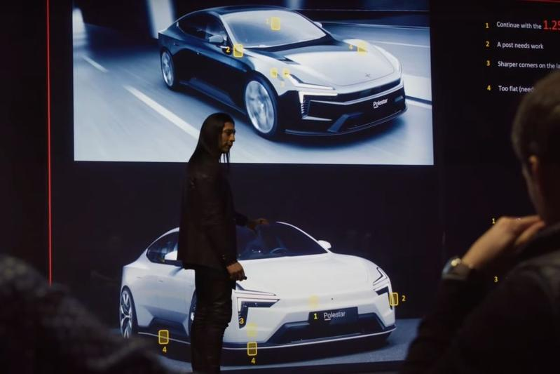 Polestar 5 front end exposed (above)