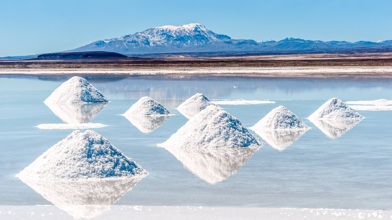 Bolivia's lithium salt lake, which is itself a scenic spot