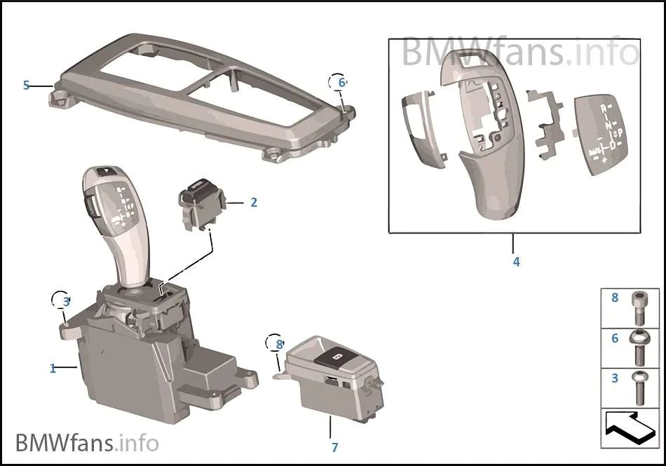 Electronic gear lever of BMW X5 E70