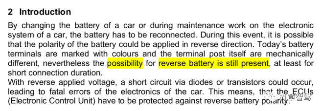 Introduction to power polarity reverse connection (source: Infineon)