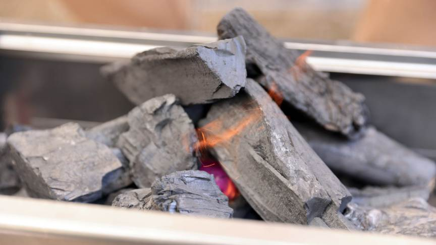 Fruitwood charcoal can be bought at most markets