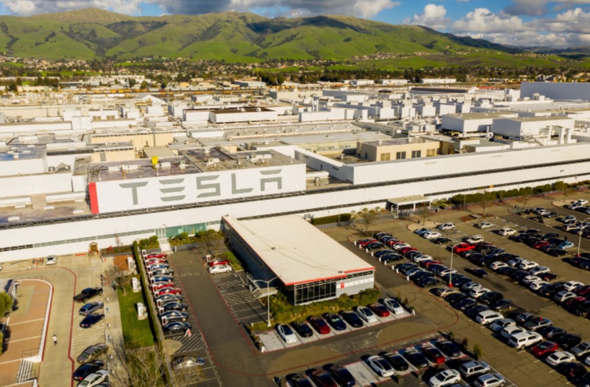 Overhead view of the California factory