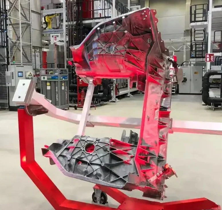 Model Y front floor made by integrated casting