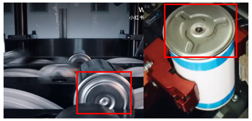 Left: 4680 battery cell in the Berlin factory, right: 4680 battery cell in the Texas factory