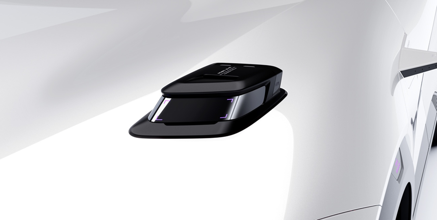 Jidu Patent: Laser radar that can rise and collapse mounted on the front hood.