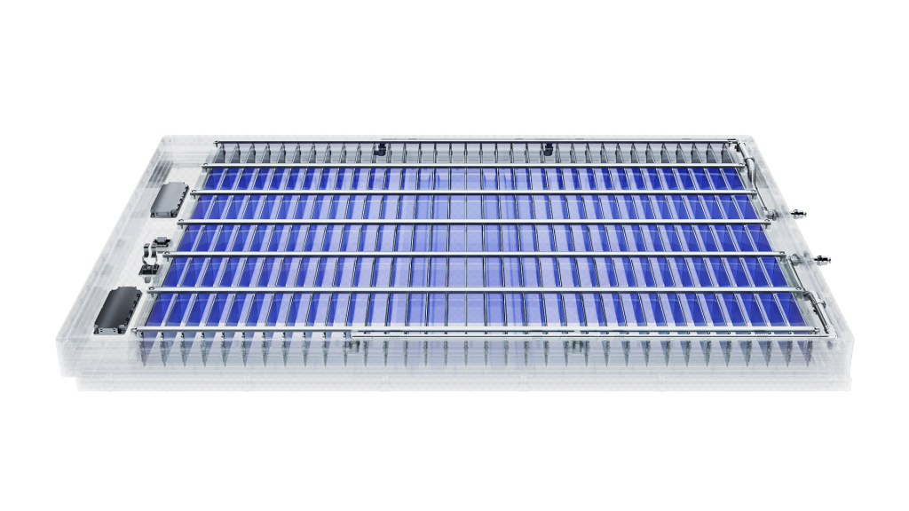 Louvered water cooling plate between cells in the CATL blade battery