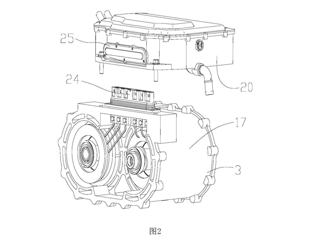 Diagram showing the motor and control system from BYD's patent