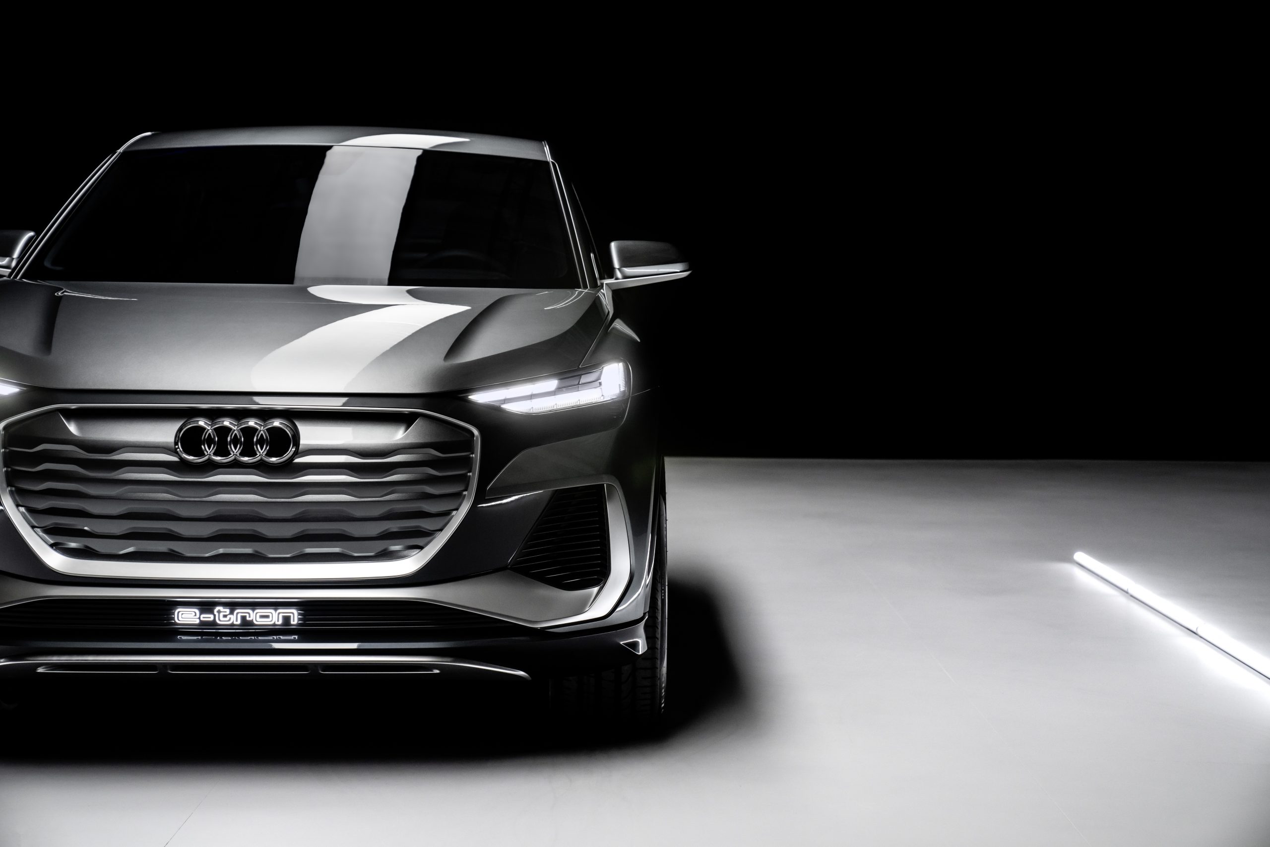 Audi unveils Q4 e-tron Sportback concept car to directly compete with Tesla.