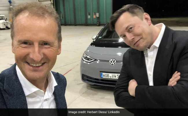 Volkswagen Group CEO Herbert Diess tweeted out to Elon Musk.