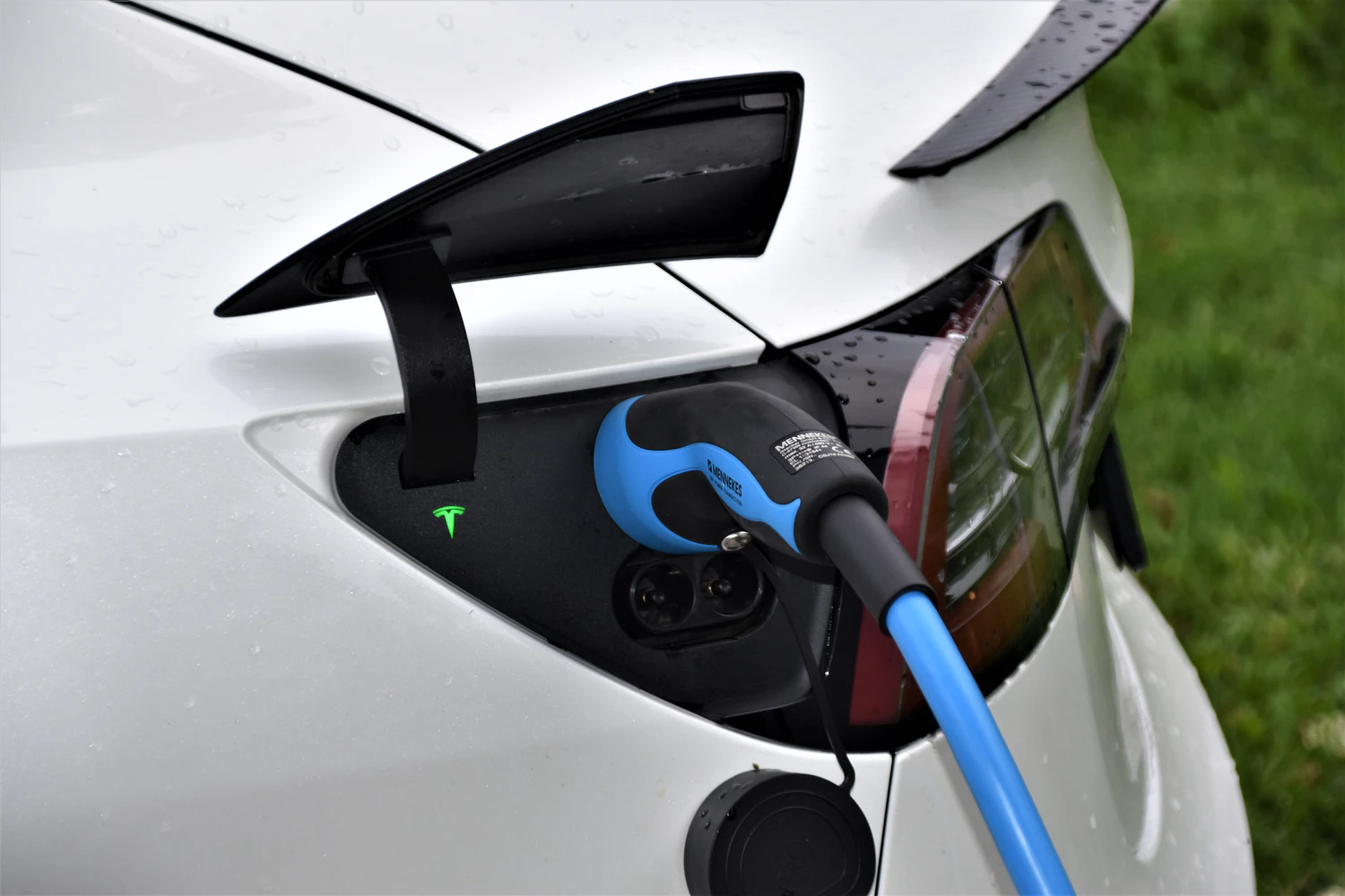 What happened to the Tesla charging that caused the damage?