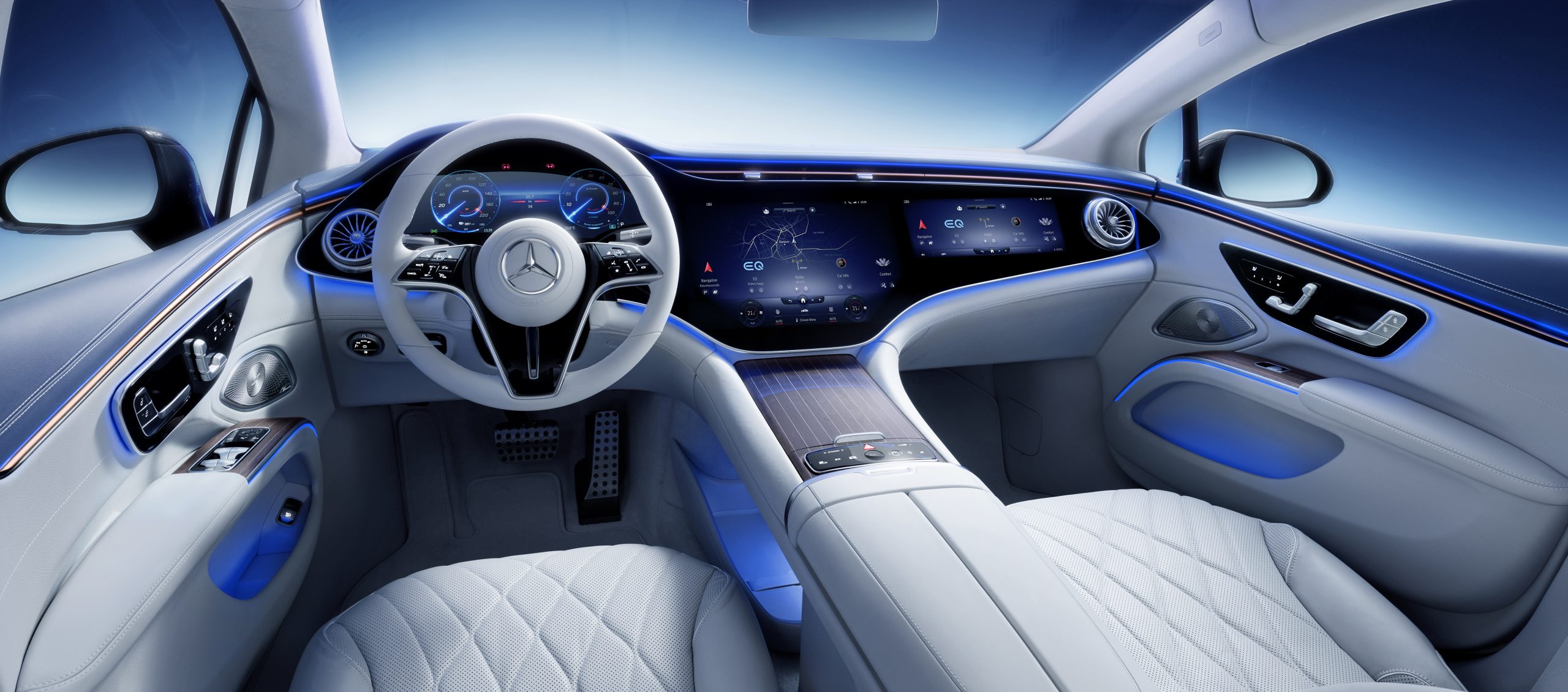 The largest screen in the Mercedes-Benz series, EQS model interior, has been officially released.