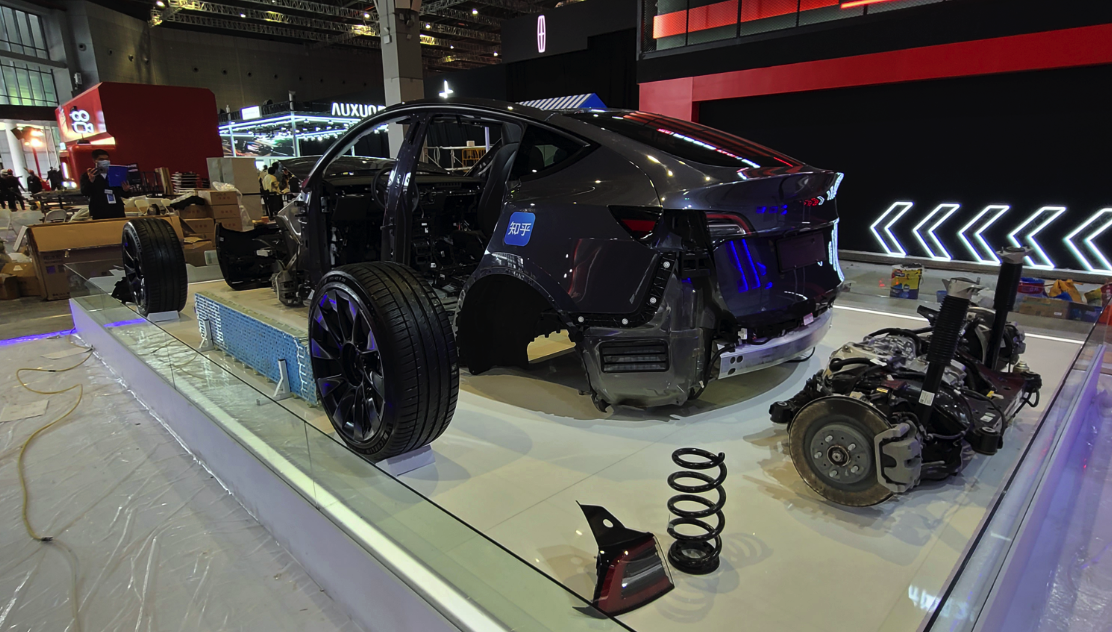 What would a Tesla Model Y look like when it is taken apart?