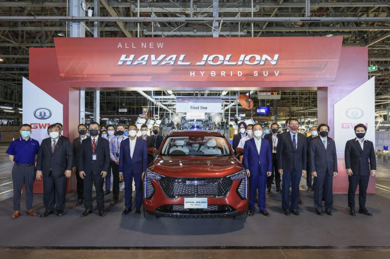 The first batch of Haval JOLION HEV rolled off the production line at Great Wall Motors' factory in Rayong, Thailand.