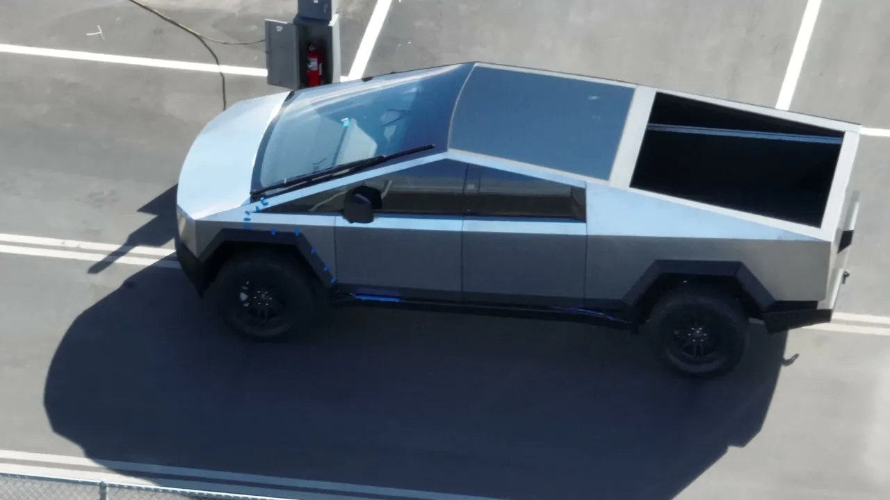 Cybertruck revealed again in the factory.