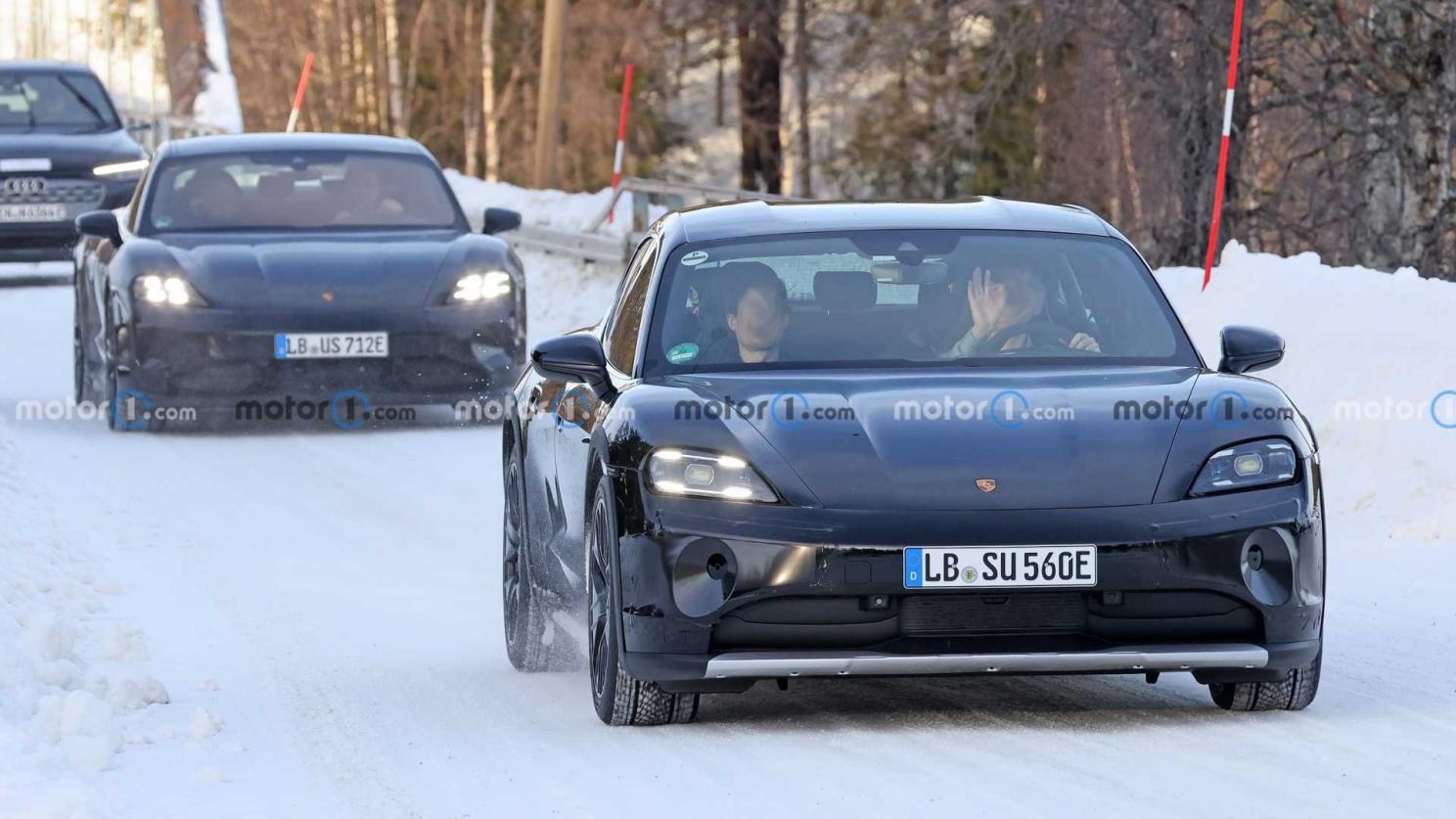 Mid-term facelift Porsche Taycan family spy shots exposed, estimated to be launched at the end of this year.