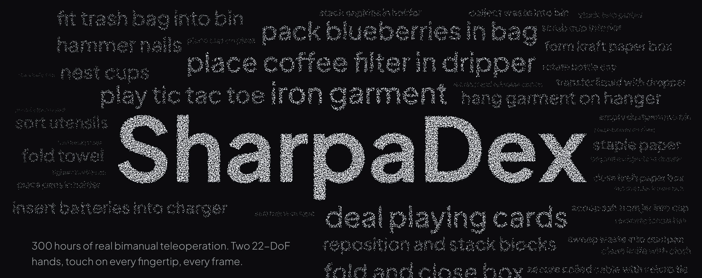 SharpaDex v1.0 正式开源:发布约 300 小时真实触觉操作数据,覆盖 59 种任务
