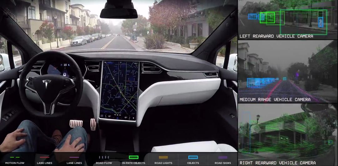 Tesla demonstration of autonomous driving
