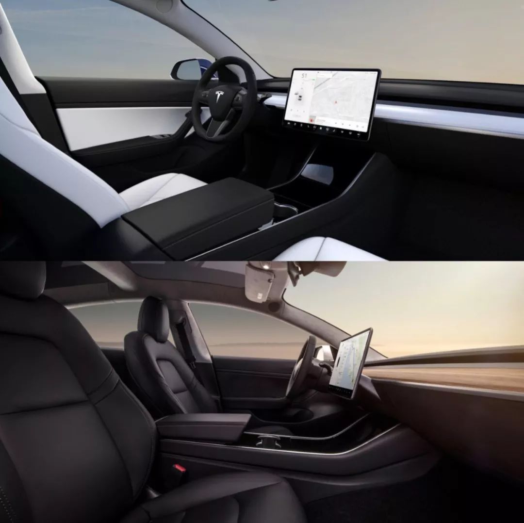 Top: Black and white interior, Bottom: All black interior