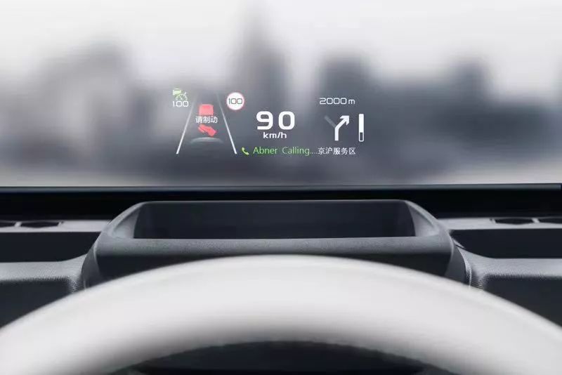 Car interior HUD display